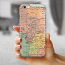 The Zoomed In Africa Map iPhone 6/6s or 6/6s Plus 2-Piece Hybrid INK-Fuzed Case