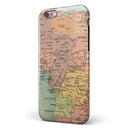 The Zoomed In Africa Map iPhone 6/6s or 6/6s Plus 2-Piece Hybrid INK-Fuzed Case