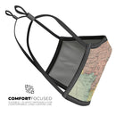The Zoomed In Africa Map  - Made in USA Mouth Cover Unisex Anti-Dust Cotton Blend Reusable & Washable Face Mask with Adjustable Sizing for Adult or Child