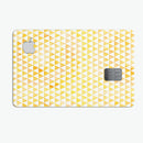 The yellow Grunge Micro Triangles  - Premium Protective Decal Skin-Kit for the Apple Credit Card