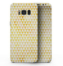 The yellow Grunge Micro Triangles  - Samsung Galaxy S8 Full-Body Skin Kit