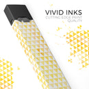The yellow Grunge Micro Triangles  - Premium Decal Protective Skin-Wrap Sticker compatible with the Juul Labs vaping device
