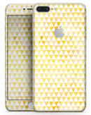 The yellow Grunge Micro Triangles  - Skin-kit for the iPhone 8 or 8 Plus