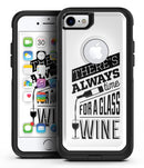 Theres Always Time For A Glass Of Wine - iPhone 7 or 7 Plus Commuter Case Skin Kit