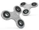 Thin Slate Black Zig Zags Full-Body Fidget Spinner Skin-Kit