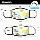 Think Positive - Made in USA Mouth Cover Unisex Anti-Dust Cotton Blend Reusable & Washable Face Mask with Adjustable Sizing for Adult or Child