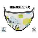 Think Positive - Made in USA Mouth Cover Unisex Anti-Dust Cotton Blend Reusable & Washable Face Mask with Adjustable Sizing for Adult or Child