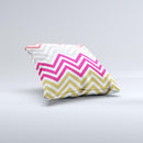 Three-Bar Color Chevron Pattern Ink-Fuzed Decorative Throw Pillow