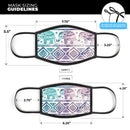 Tie-Dyed Aztec Elephant Pattern V2 - Made in USA Mouth Cover Unisex Anti-Dust Cotton Blend Reusable & Washable Face Mask with Adjustable Sizing for Adult or Child