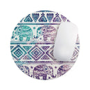 Tie-Dyed Aztec Elephant Pattern V2// WaterProof Rubber Foam Backed Anti-Slip Mouse Pad for Home Work Office or Gaming Computer Desk