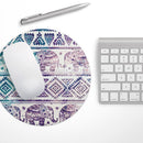 Tie-Dyed Aztec Elephant Pattern V2// WaterProof Rubber Foam Backed Anti-Slip Mouse Pad for Home Work Office or Gaming Computer Desk