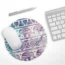 Tie-Dyed Aztec Elephant Pattern V2// WaterProof Rubber Foam Backed Anti-Slip Mouse Pad for Home Work Office or Gaming Computer Desk