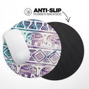 Tie-Dyed Aztec Elephant Pattern V2// WaterProof Rubber Foam Backed Anti-Slip Mouse Pad for Home Work Office or Gaming Computer Desk