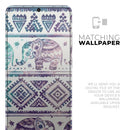 Tie-Dyed Aztec Elephant Pattern V2 - Premium Vinyl Skin Decal for Samsung Galaxy S25 Ultra, S24, S23, S22 & All Galaxy S Models