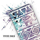 Tie-Dyed Aztec Elephant Pattern V2 - Premium Vinyl Skin Decal for Samsung Galaxy S25 Ultra, S24, S23, S22 & All Galaxy S Models