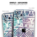 Tie-Dyed Aztec Elephant Pattern V2 - Protective Skin Wrap & Decal – Compatible with iPhone SE to iPhone 17 Pro Max (All Models)