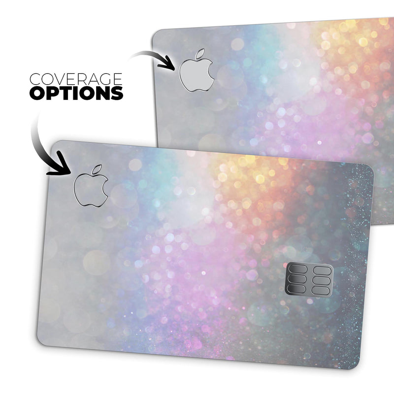 Tie Dye Unfocused Glowing Orbs of Light - Premium Protective Decal Skin-Kit for the Apple Credit Card