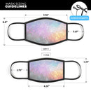 Tie Dye Unfocused Glowing Orbs of Light - Made in USA Mouth Cover Unisex Anti-Dust Cotton Blend Reusable & Washable Face Mask with Adjustable Sizing for Adult or Child