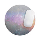Tie Dye Unfocused Glowing Orbs of Light// WaterProof Rubber Foam Backed Anti-Slip Mouse Pad for Home Work Office or Gaming Computer Desk