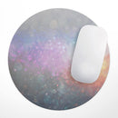 Tie Dye Unfocused Glowing Orbs of Light// WaterProof Rubber Foam Backed Anti-Slip Mouse Pad for Home Work Office or Gaming Computer Desk