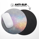 Tie Dye Unfocused Glowing Orbs of Light// WaterProof Rubber Foam Backed Anti-Slip Mouse Pad for Home Work Office or Gaming Computer Desk