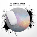 Tie Dye Unfocused Glowing Orbs of Light// WaterProof Rubber Foam Backed Anti-Slip Mouse Pad for Home Work Office or Gaming Computer Desk