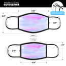 Tie Dyed Absorbed Watercolor Texture - Made in USA Mouth Cover Unisex Anti-Dust Cotton Blend Reusable & Washable Face Mask with Adjustable Sizing for Adult or Child