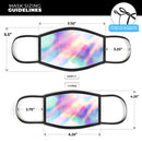 Tie Dyed Bright Texture - Made in USA Mouth Cover Unisex Anti-Dust Cotton Blend Reusable & Washable Face Mask with Adjustable Sizing for Adult or Child