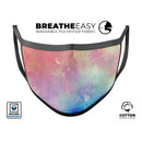 Tie Dyed v2 Absorbed Watercolor Texture - Made in USA Mouth Cover Unisex Anti-Dust Cotton Blend Reusable & Washable Face Mask with Adjustable Sizing for Adult or Child