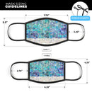 Tiled Paint - Made in USA Mouth Cover Unisex Anti-Dust Cotton Blend Reusable & Washable Face Mask with Adjustable Sizing for Adult or Child