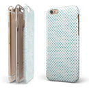 Tiny Blue-Green Watercolor Polka Dots iPhone 6/6s or 6/6s Plus 2-Piece Hybrid INK-Fuzed Case