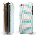 Tiny Blue-Green Watercolor Polka Dots iPhone 6/6s or 6/6s Plus 2-Piece Hybrid INK-Fuzed Case