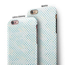 Tiny Blue-Green Watercolor Polka Dots iPhone 6/6s or 6/6s Plus 2-Piece Hybrid INK-Fuzed Case