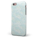 Tiny Blue-Green Watercolor Polka Dots iPhone 6/6s or 6/6s Plus 2-Piece Hybrid INK-Fuzed Case