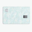 Tiny Blue-Green Watercolor Polka Dots - Premium Protective Decal Skin-Kit for the Apple Credit Card