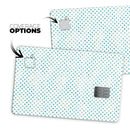 Tiny Blue-Green Watercolor Polka Dots - Premium Protective Decal Skin-Kit for the Apple Credit Card