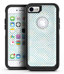Tiny Blue-Green Watercolor Polka Dots - iPhone 7 or 8 OtterBox Case & Skin Kits