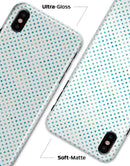 Tiny Blue-Green Watercolor Polka Dots - iPhone X Clipit Case