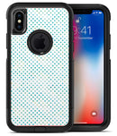 Tiny Blue-Green Watercolor Polka Dots - iPhone X OtterBox Case & Skin Kits