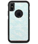 Tiny Blue-Green Watercolor Polka Dots - iPhone X OtterBox Case & Skin Kits