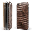 Tiny Chocolate Watercolor Hearts iPhone 6/6s or 6/6s Plus 2-Piece Hybrid INK-Fuzed Case