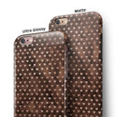 Tiny Chocolate Watercolor Hearts iPhone 6/6s or 6/6s Plus 2-Piece Hybrid INK-Fuzed Case