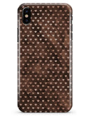 Tiny Chocolate Watercolor Hearts - iPhone X Clipit Case