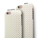Tiny Golden Hearts Pattern iPhone 6/6s or 6/6s Plus 2-Piece Hybrid INK-Fuzed Case