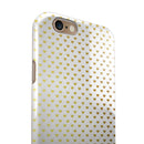 Tiny Golden Hearts Pattern iPhone 6/6s or 6/6s Plus 2-Piece Hybrid INK-Fuzed Case