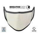 Tiny Golden Hearts Pattern - Made in USA Mouth Cover Unisex Anti-Dust Cotton Blend Reusable & Washable Face Mask with Adjustable Sizing for Adult or Child