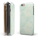 Tiny Green Watercolor Polka Dots iPhone 6/6s or 6/6s Plus 2-Piece Hybrid INK-Fuzed Case