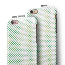 Tiny Green Watercolor Polka Dots iPhone 6/6s or 6/6s Plus 2-Piece Hybrid INK-Fuzed Case