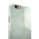 Tiny Green Watercolor Polka Dots iPhone 6/6s or 6/6s Plus 2-Piece Hybrid INK-Fuzed Case