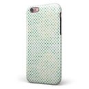 Tiny Green Watercolor Polka Dots iPhone 6/6s or 6/6s Plus 2-Piece Hybrid INK-Fuzed Case
